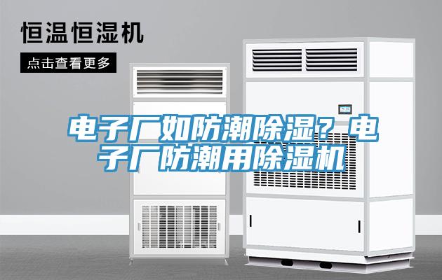 電子廠如防潮除濕？電子廠防潮用除濕機