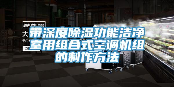 帶深度除濕功能潔凈室用組合式空調(diào)機組的制作方法