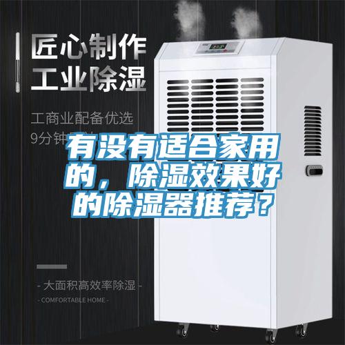 有沒有適合家用的，除濕效果好的除濕器推薦？